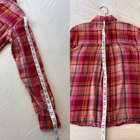 NWOT Beachlunchlounge Livvy Plaid Button Down Shirt S - Picture 15 of 16